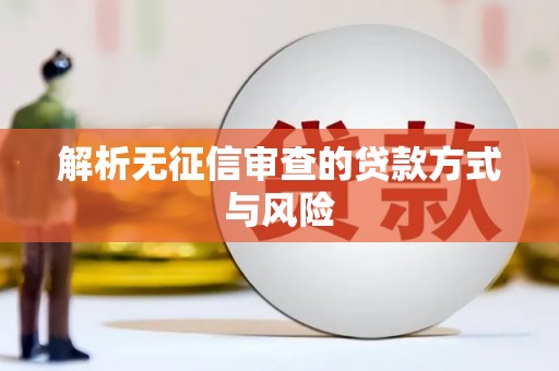 徽县解析无征信审查的贷款方式与风险